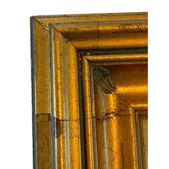 Contemporary Gold Wood Framed Oil on Canvas Portrait “Blinks Hound” Signed - Picture 9 of 13